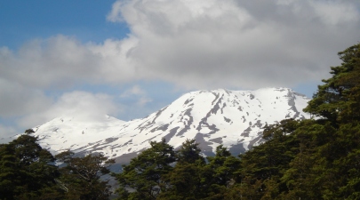 Snow on Mount Ruapehu, New Zealand