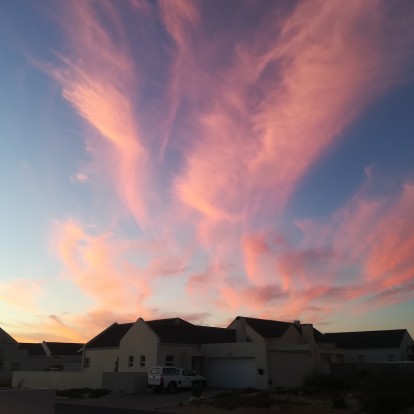 Pink clouds in Langebaan